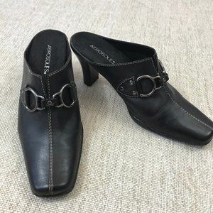 Aerosoles Leather Mule Heel - "Cinch Worm"